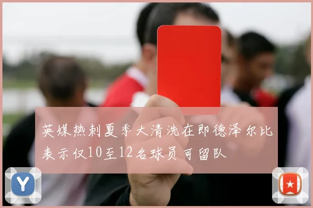 英媒热刺夏季大清洗在即德泽尔比表示仅10至12名球员可留队